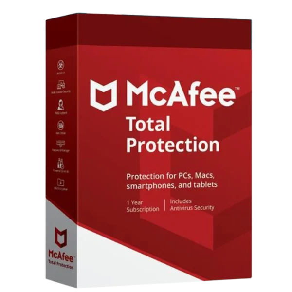 McAfee Total Protection – 5 Zařízení / 1 Rok